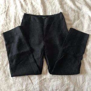Black Talbots Irish Linen Slacks Petite 4P
